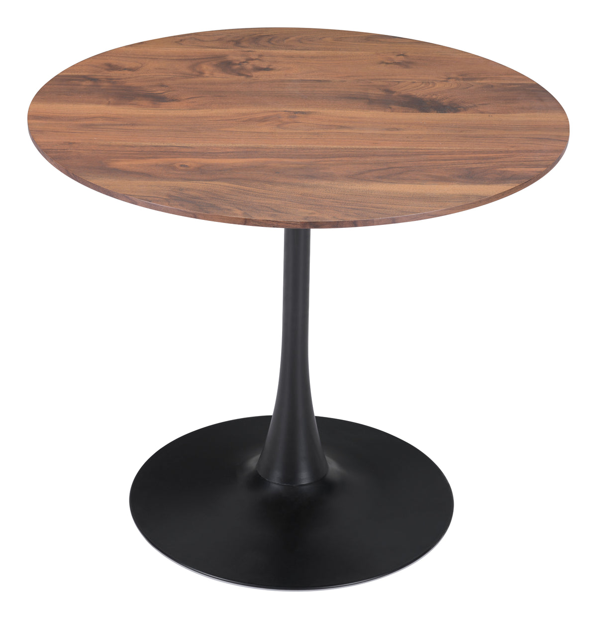 Table de salle à manger carrée Style Tulipe – MDF & Acier | Marron, Noir ou Blanc