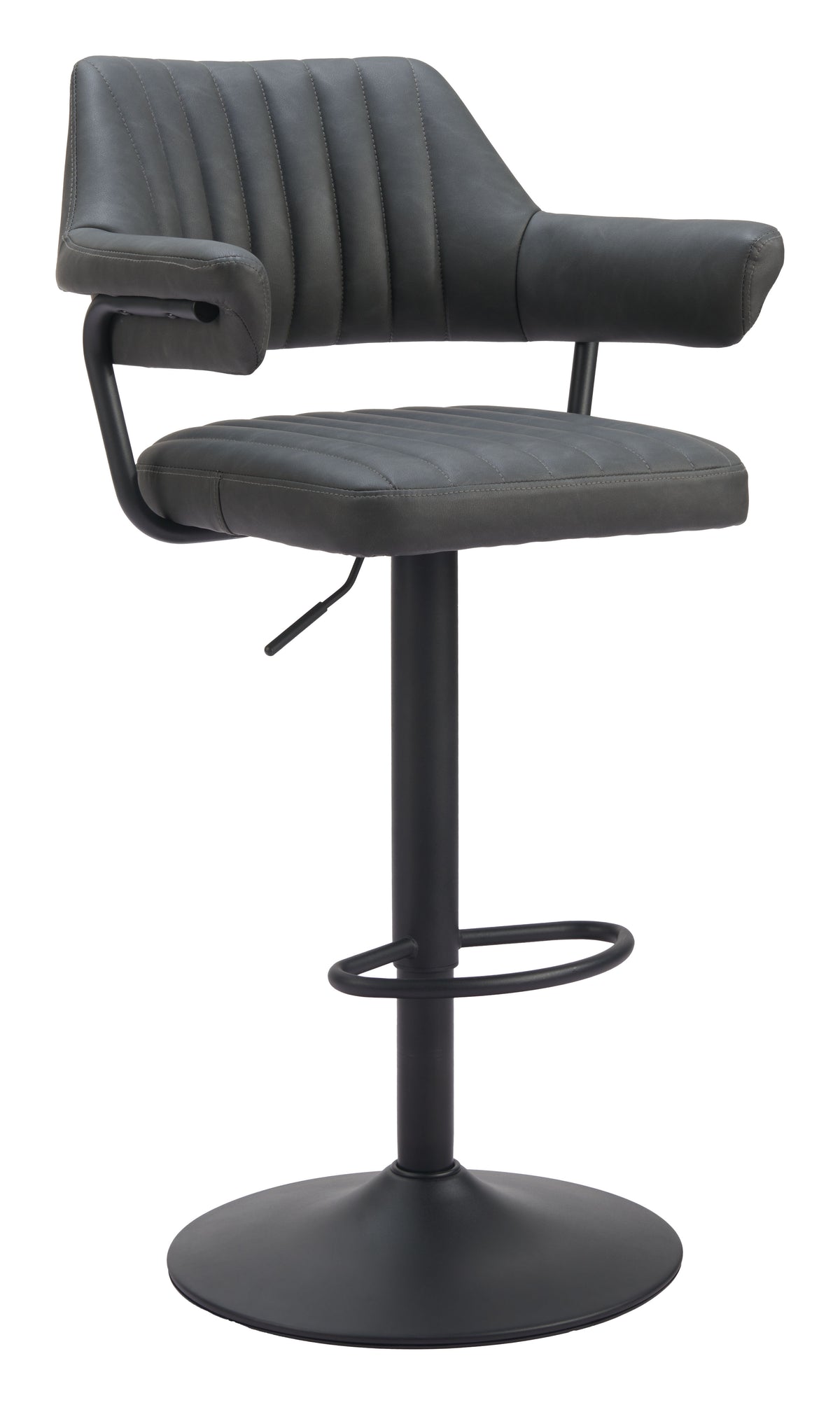 Chaise de bar réglable & pivotante – Similicuir | Brun ou Gris anthracite