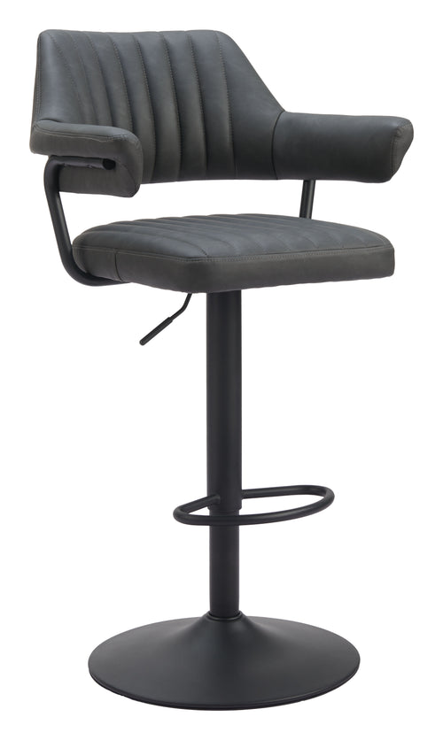 Chaise de bar réglable & pivotante – Similicuir | Brun ou Gris anthracite