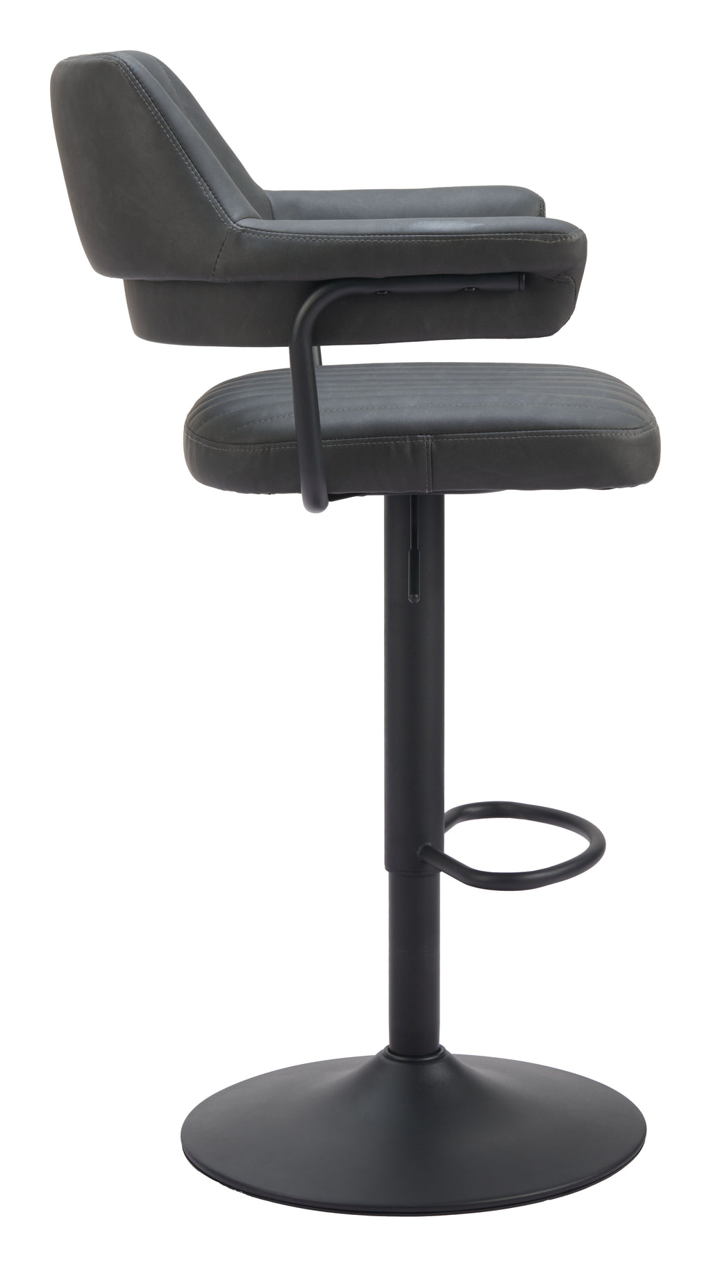 Chaise de bar réglable & pivotante – Similicuir | Brun ou Gris anthracite