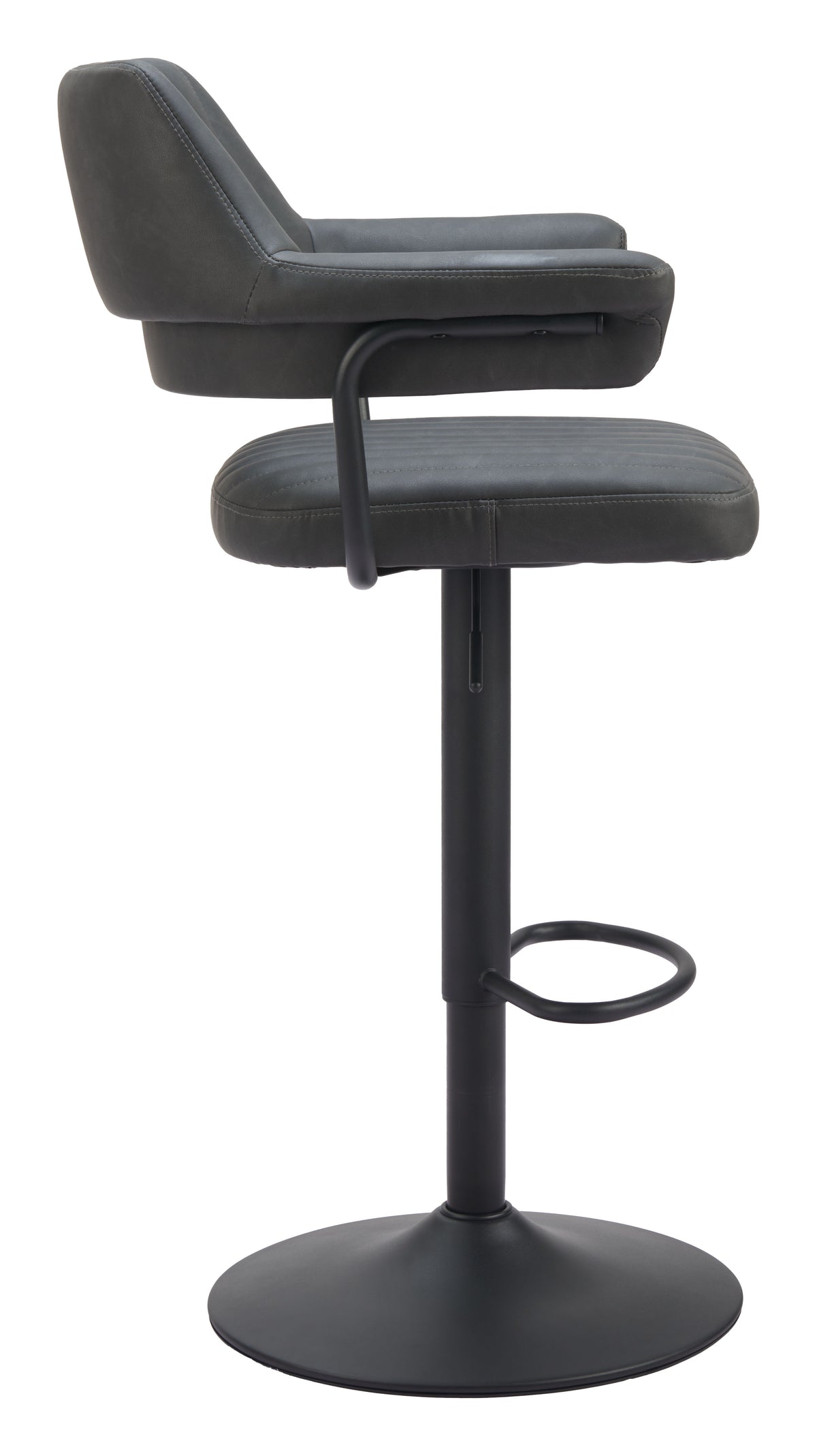 Chaise de bar réglable & pivotante – Similicuir | Brun ou Gris anthracite