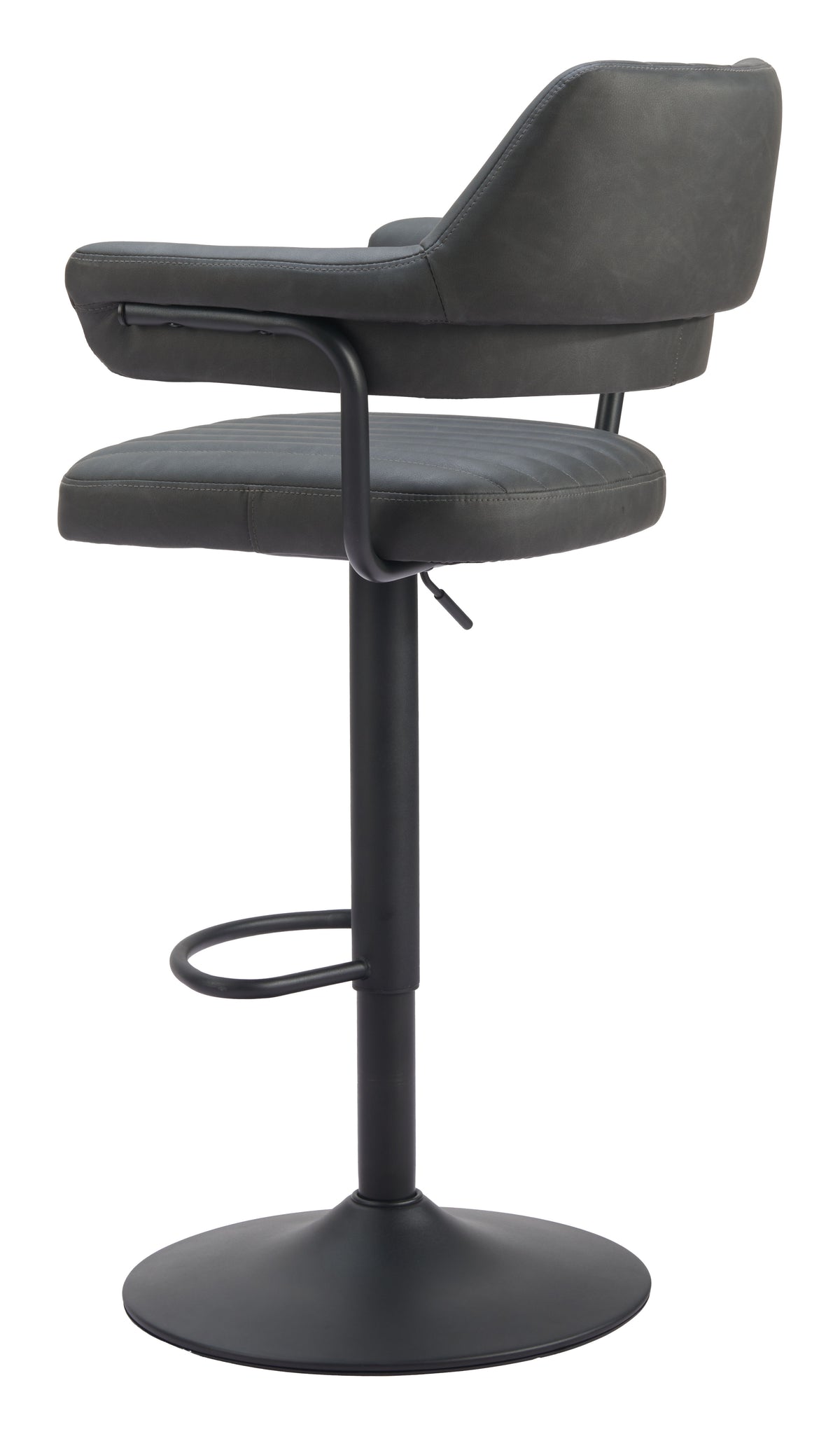 Chaise de bar réglable & pivotante – Similicuir | Brun ou Gris anthracite