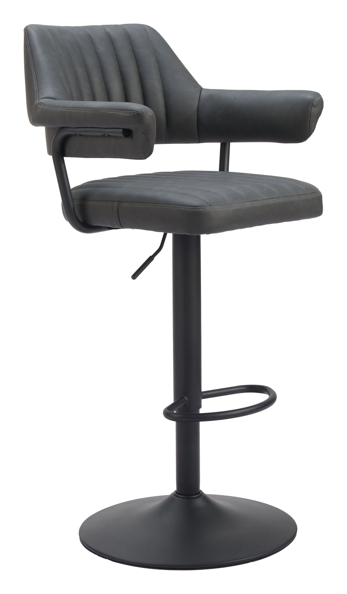 Chaise de bar réglable & pivotante – Similicuir | Brun ou Gris anthracite