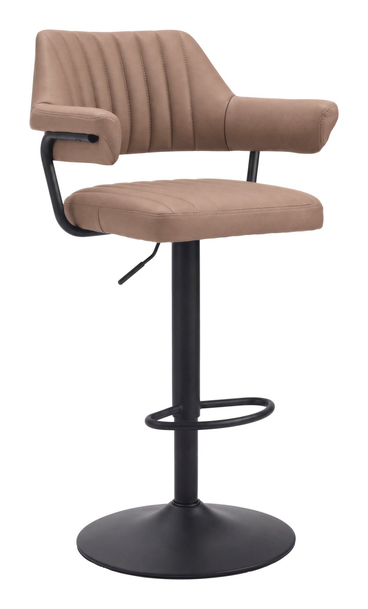 Chaise de bar réglable & pivotante – Similicuir | Brun ou Gris anthracite