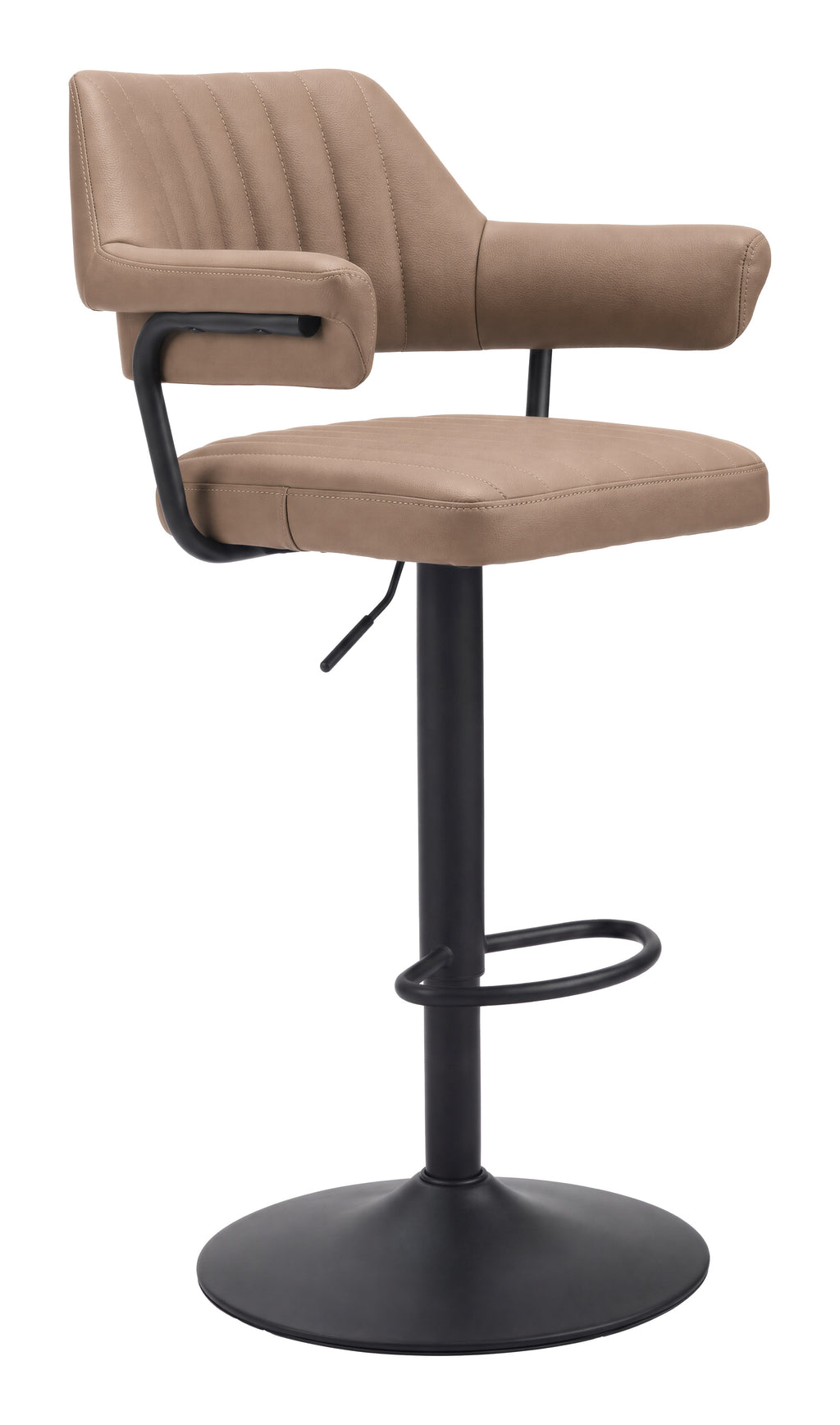 Chaise de bar réglable & pivotante – Similicuir | Brun ou Gris anthracite