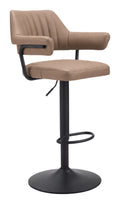 Chaise de bar réglable & pivotante – Similicuir | Brun ou Gris anthracite