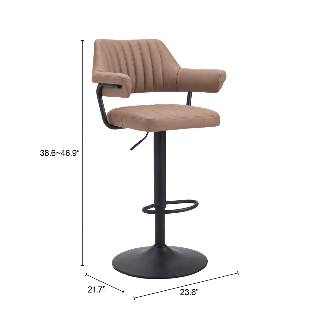 Chaise de bar réglable & pivotante – Similicuir | Brun ou Gris anthracite